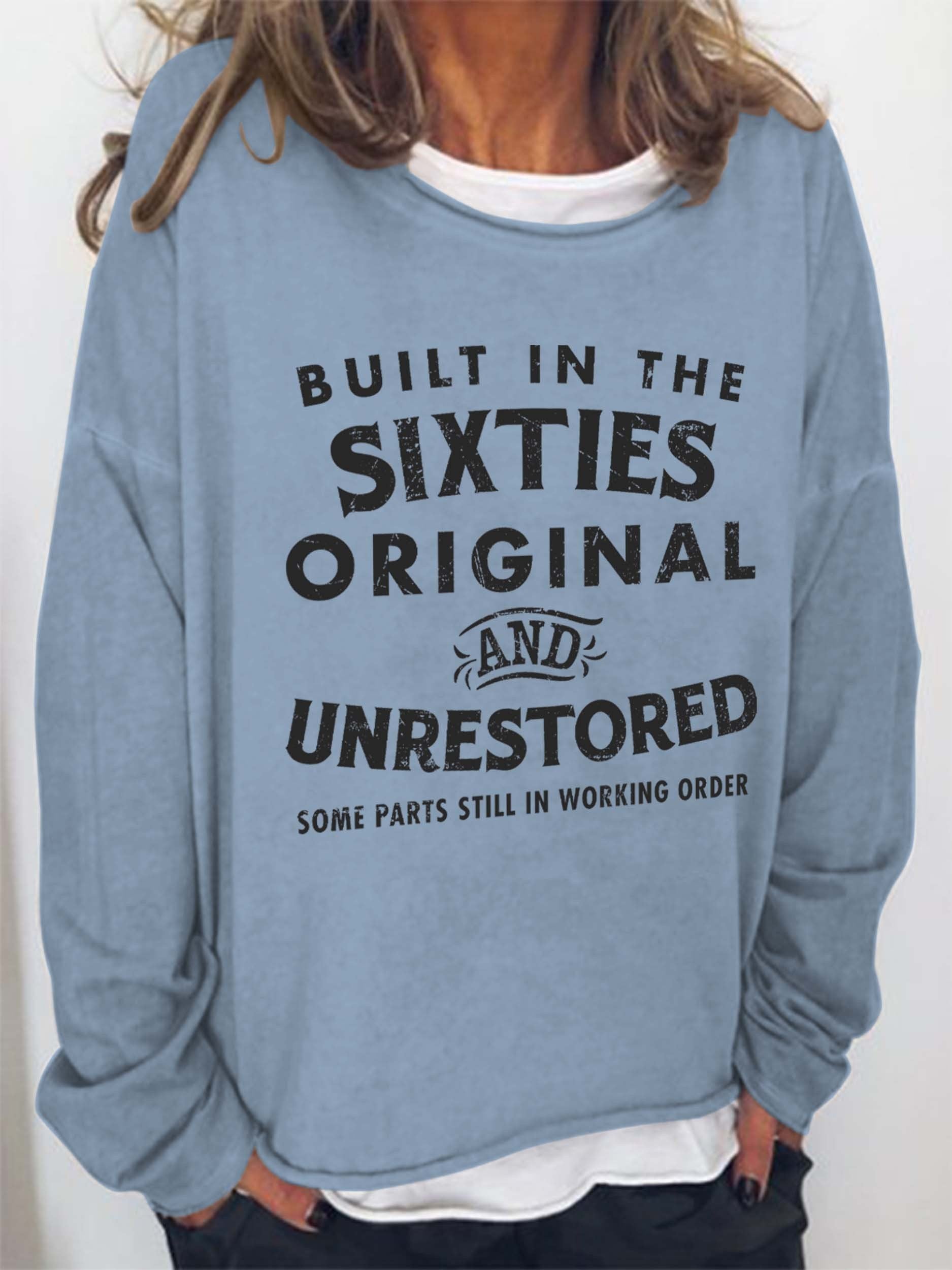 Women Built In The Sixties Long Sleeve Top - Outlets Forever