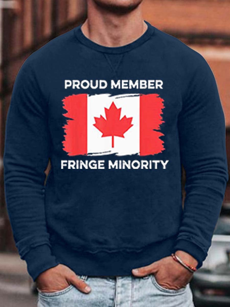 Men's Proud Member Fringe Minority Canadian Truckers Canada Truck Sweatshirt - Outlets Forever