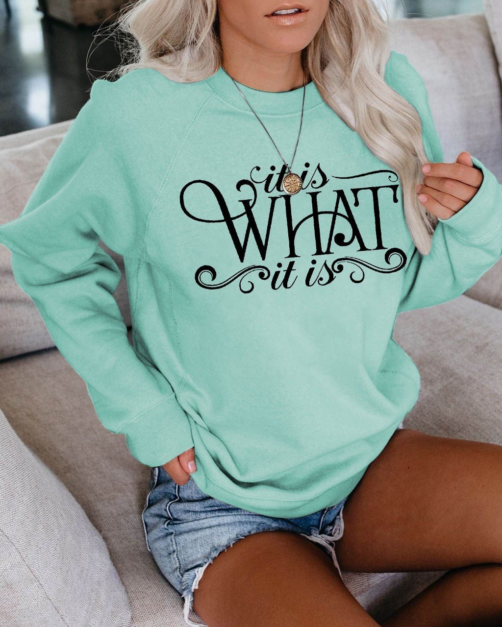 Women's It Is What It Is Sweatshirt - Outlets Forever