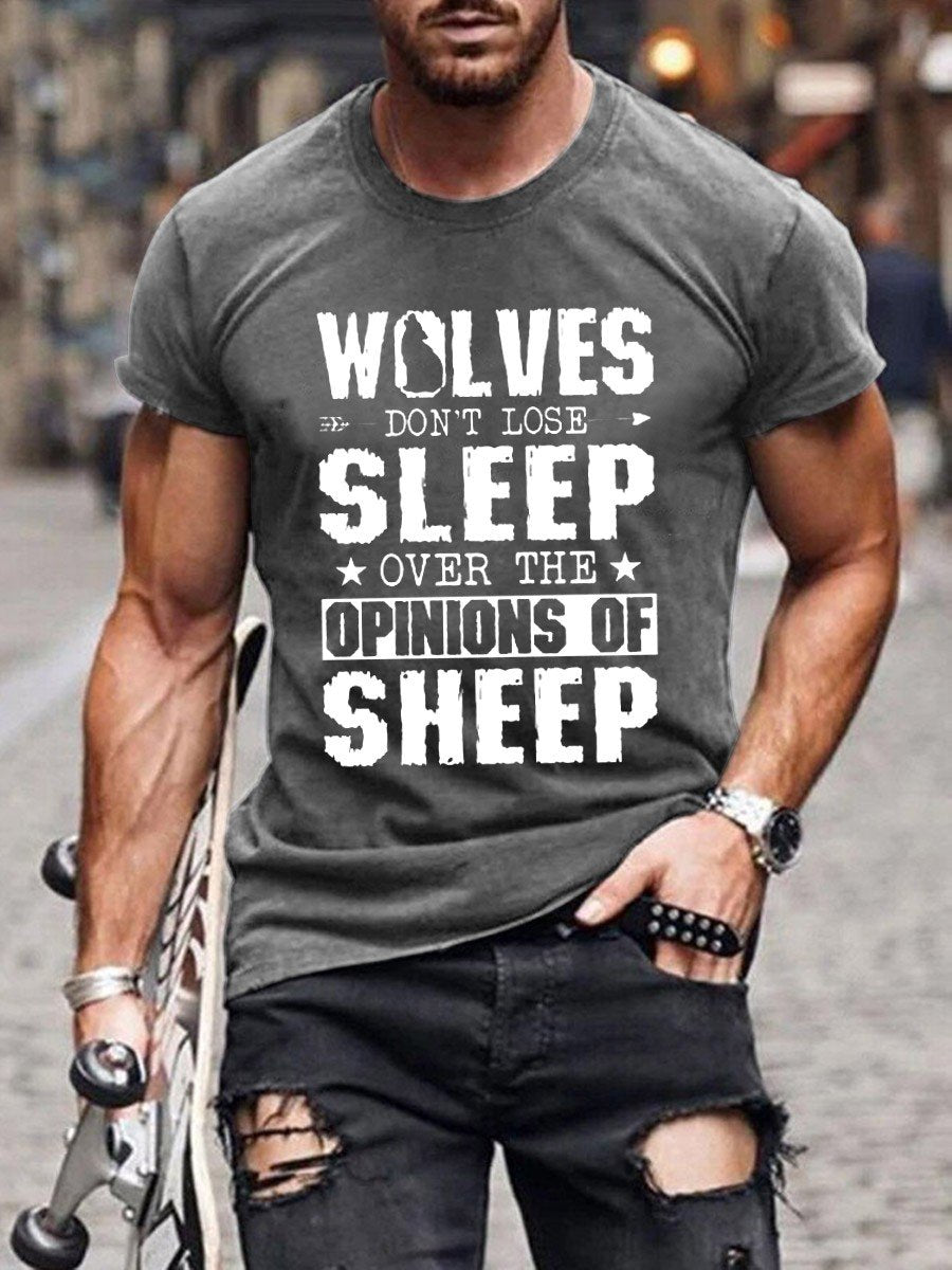Men's Wolves Don't Lose Sleep Funny T-shirt - Outlets Forever