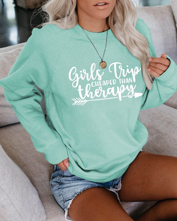 Women Girls Trip Therapy Sweatshirt