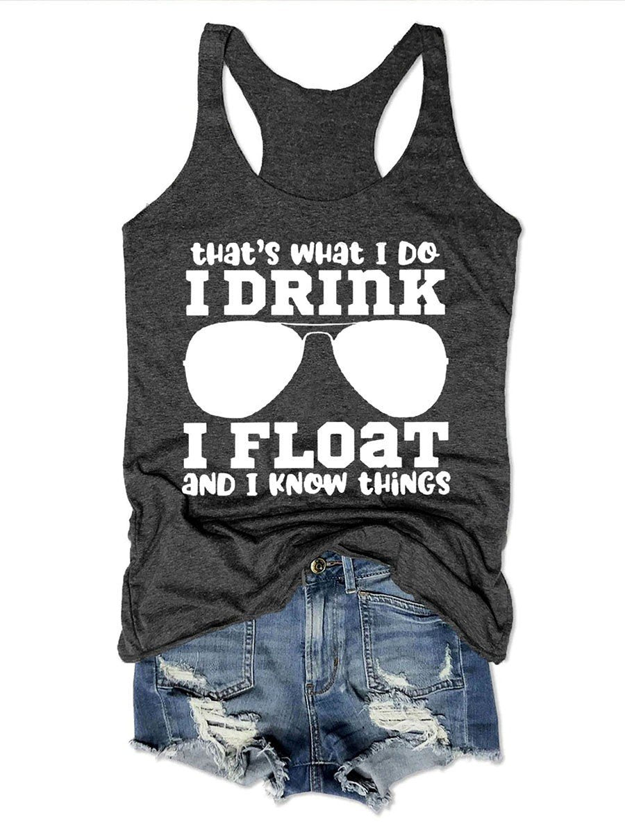 I Drink I Float Glasses Women's Tank Top - Outlets Forever