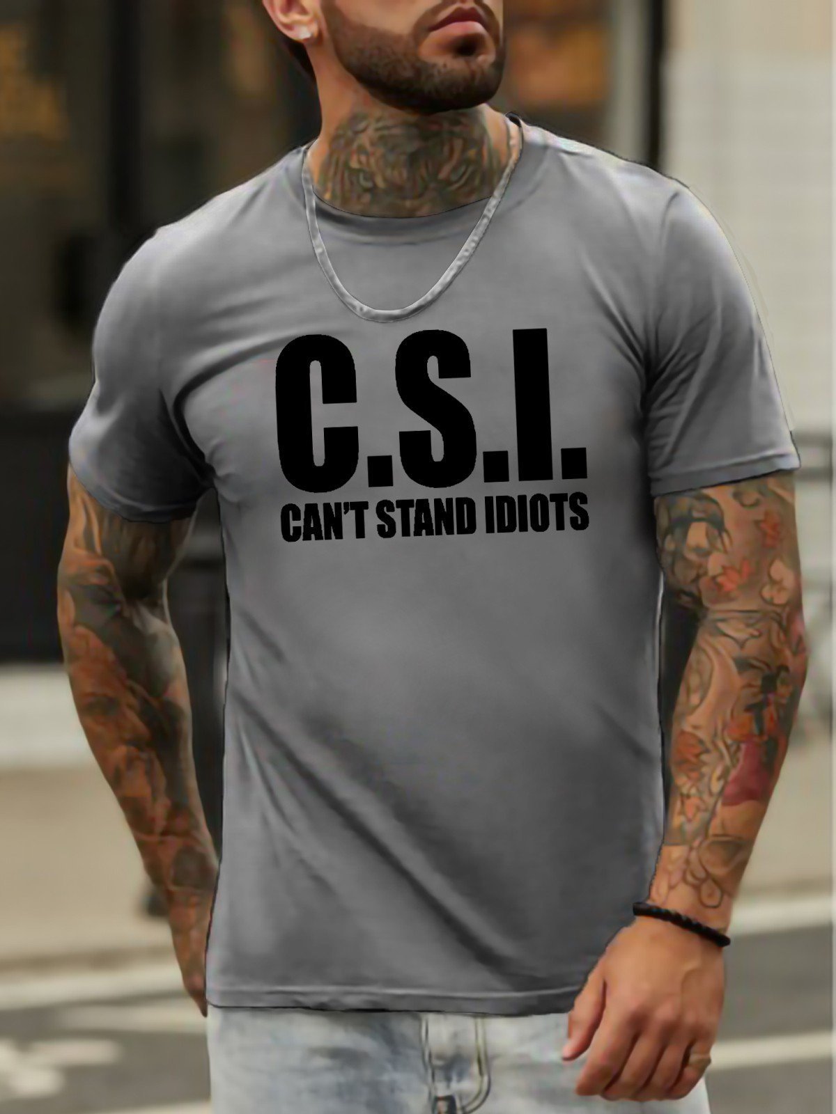 C S I Can't Stand Funny Sayings Men's T-shirt - Outlets Forever