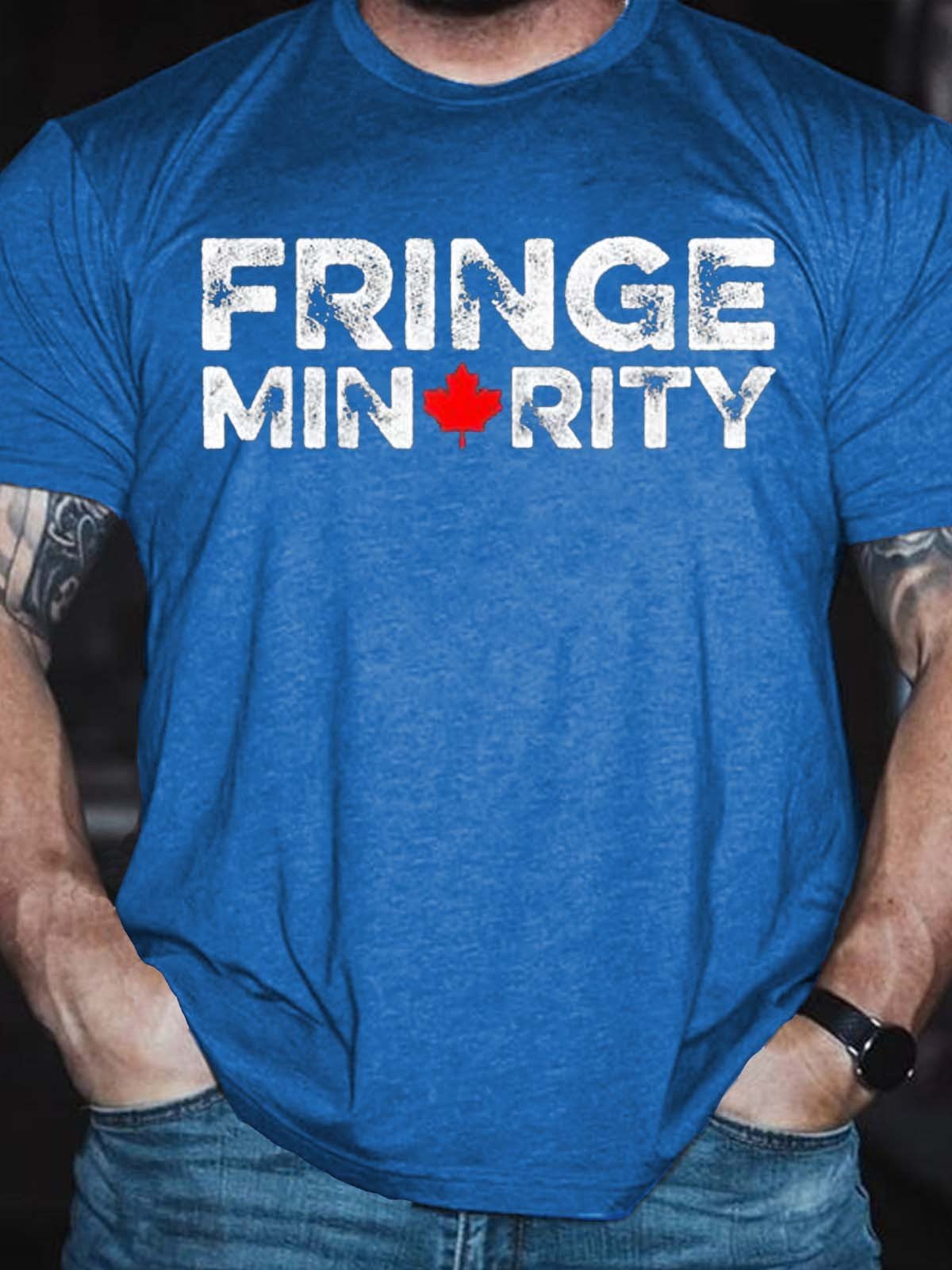 Men's Fringe Minority Canada Truck Canadian Truckers Meme Freedom T-Shirt - Outlets Forever