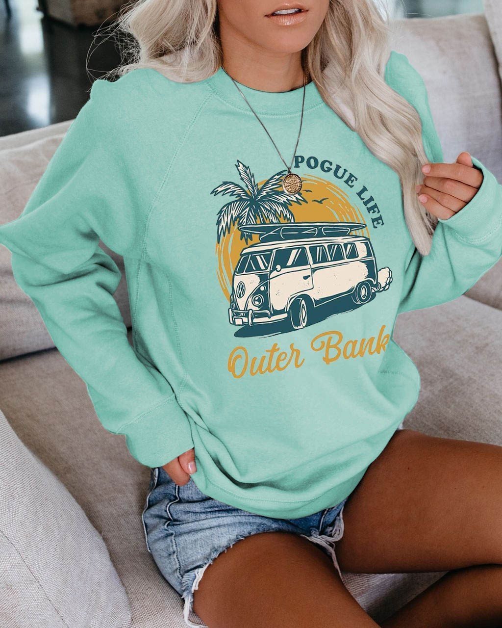 Women Outer Banks Pogue Life Sweatshirt - Outlets Forever