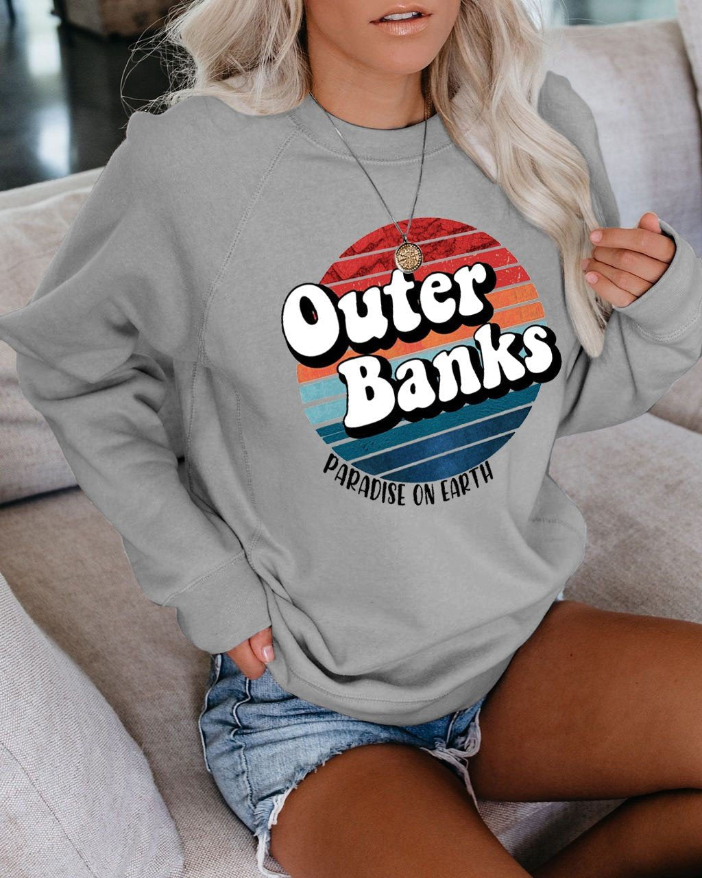 Women's Outer Banks Paradise On Earth Sweatshirt - Outlets Forever