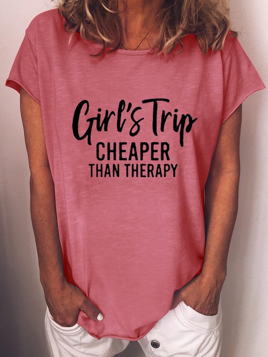 Women Girl's Trip 2022 Therapy Tee - Outlets Forever