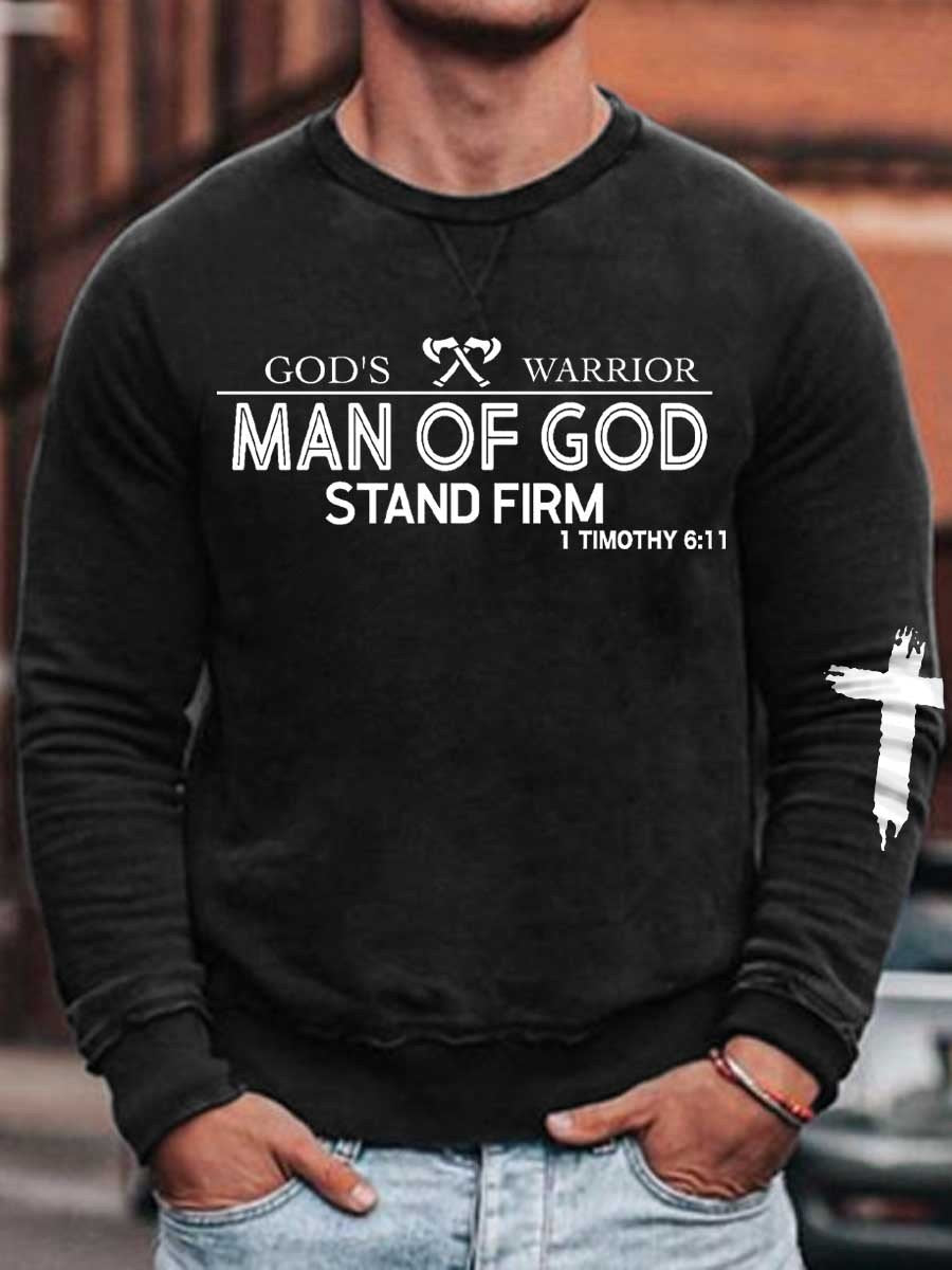 Men's Man Of God Timothy 6.11 Sweatshirt - Outlets Forever