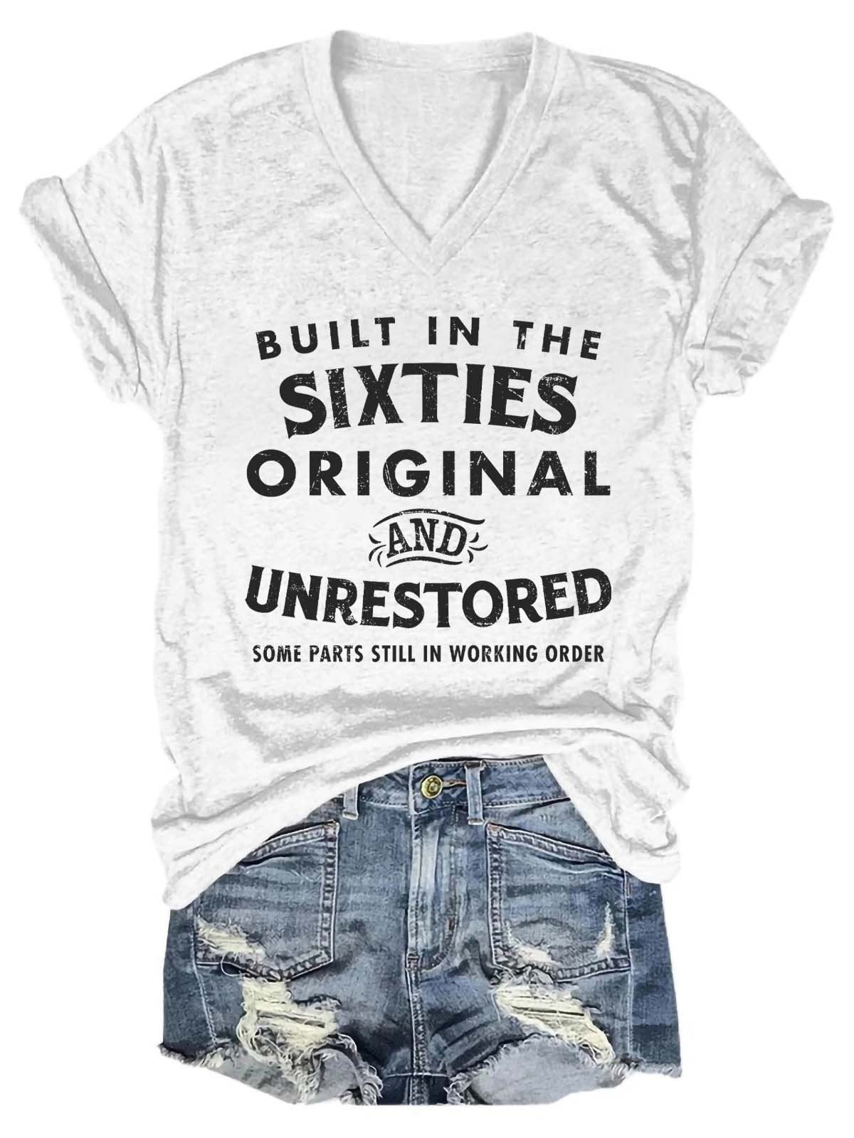 Women's Built In The Sixties V-Neck T-Shirt - Outlets Forever