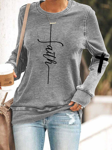 Women Faith Long Sleeve Top