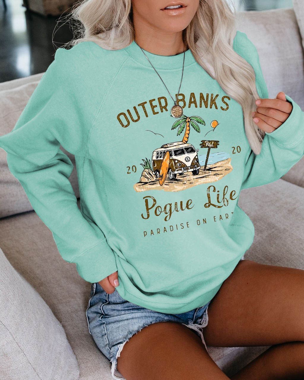 Women Outer Banks Pogue Life Sweatshirt - Outlets Forever