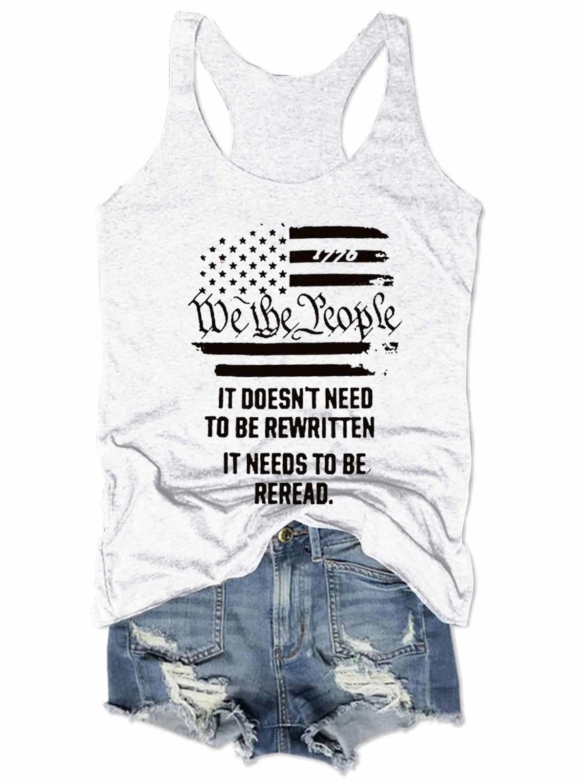 We The People Flag Women Tank Top - Outlets Forever