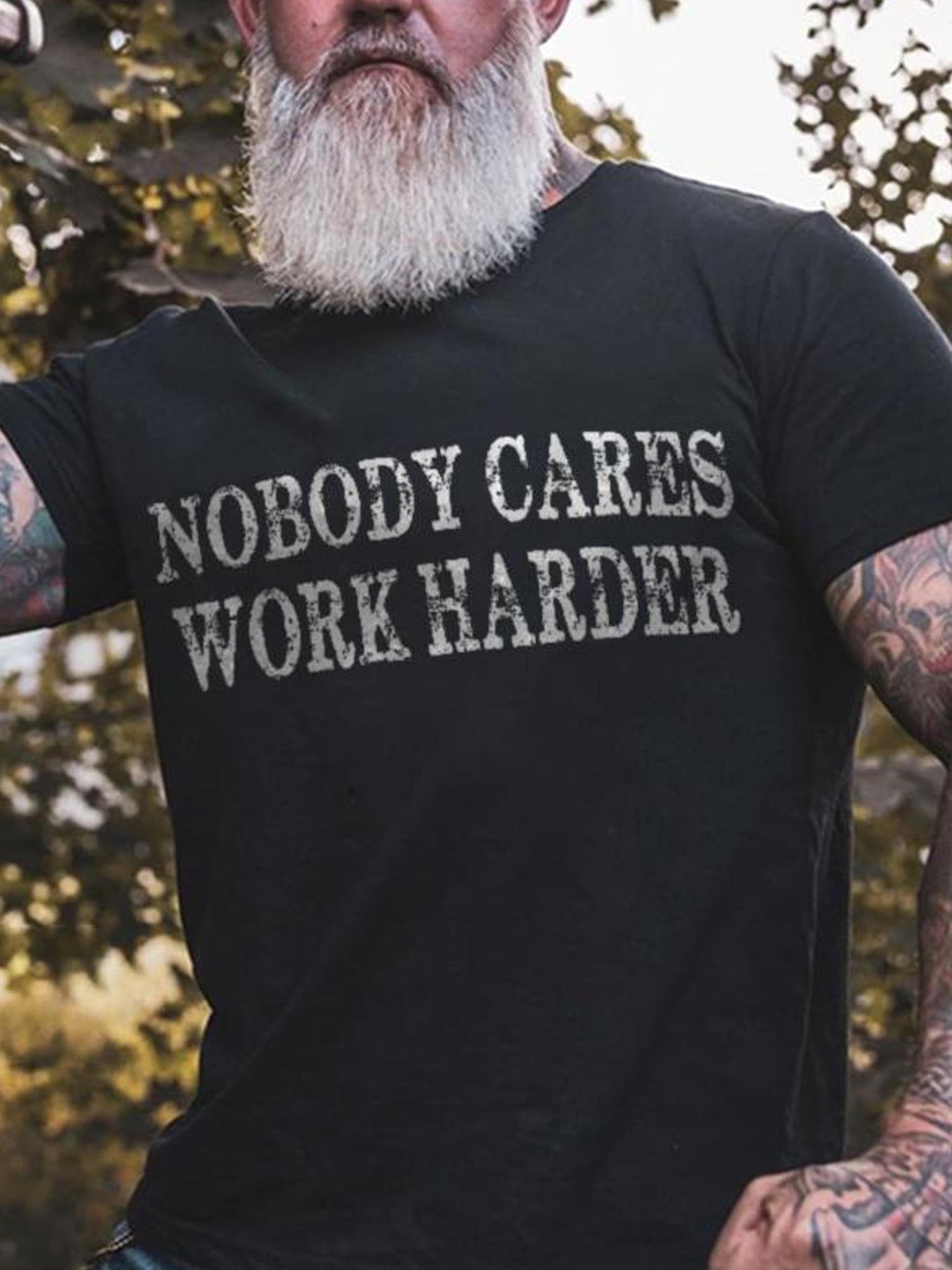 Men's Nobody Cares Work Harder T-Shirt - Outlets Forever
