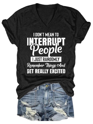 I'm Not Going To Disturb People, Ladies' T-shirts