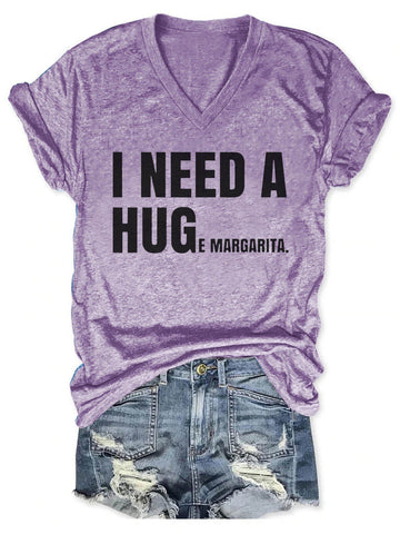 Women's I Need A Huge Margarita V-Neck T-Shirt