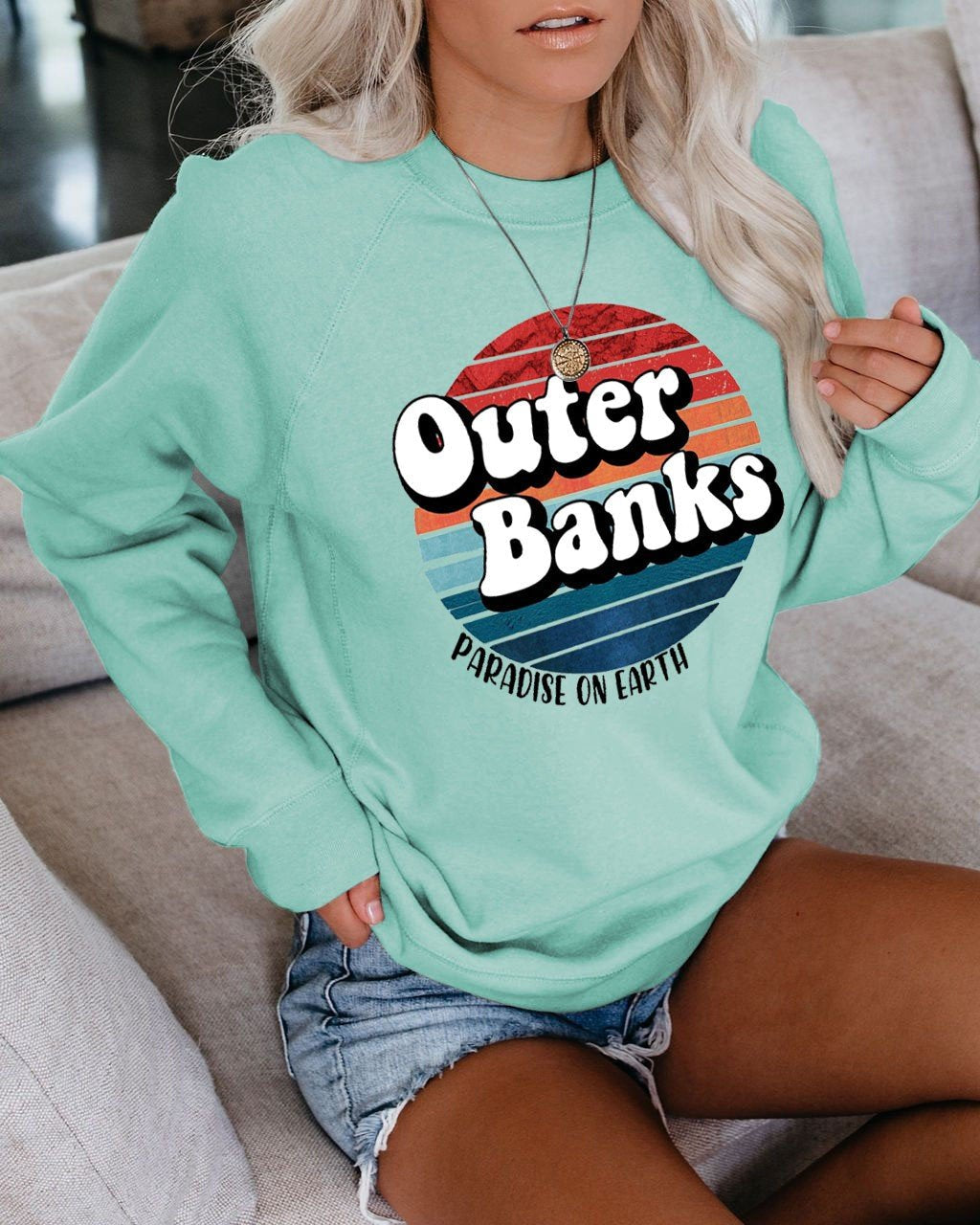 Women's Outer Banks Paradise On Earth Sweatshirt - Outlets Forever