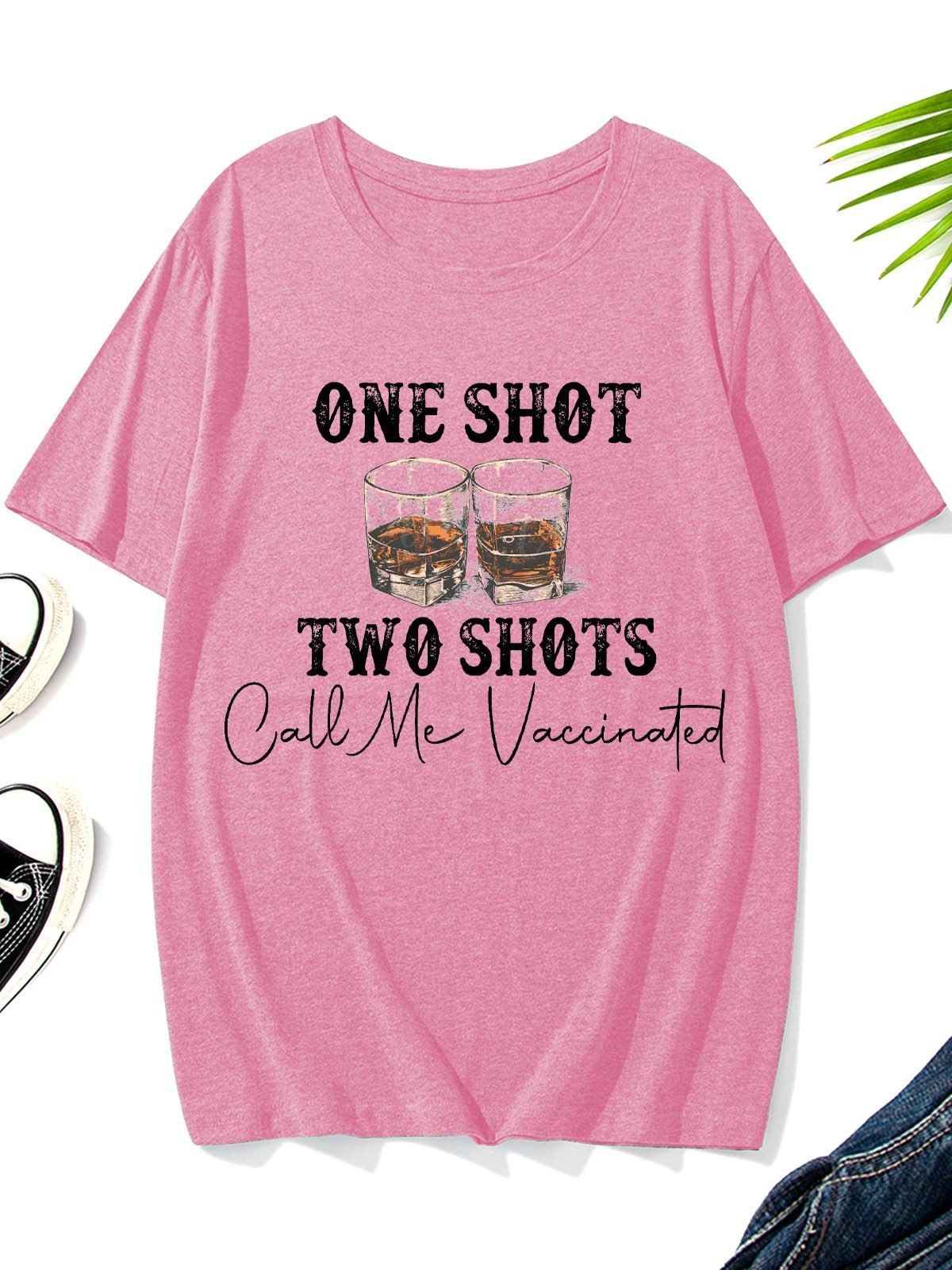 Men's I've Had My Two Shots Round Neck T-Shirt - Outlets Forever