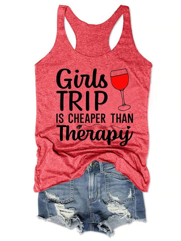 Women Girls Trip Therapy 2021 Tank Top - Outlets Forever