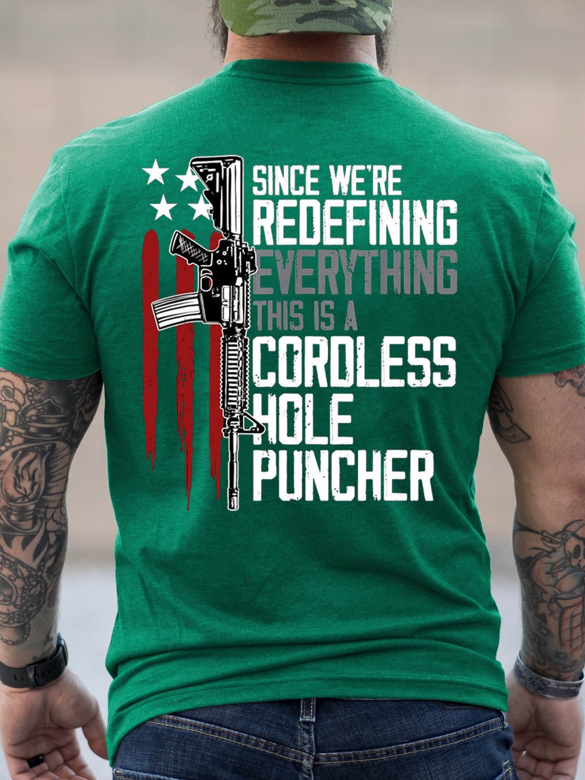 Men's Since We Are Redefining Everything This Is A Cordless Hole Puncher T-Shirt - Outlets Forever