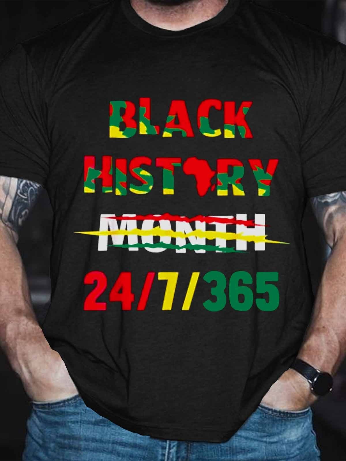 Men's Race Black History Month 247365 T-Shirt - Outlets Forever