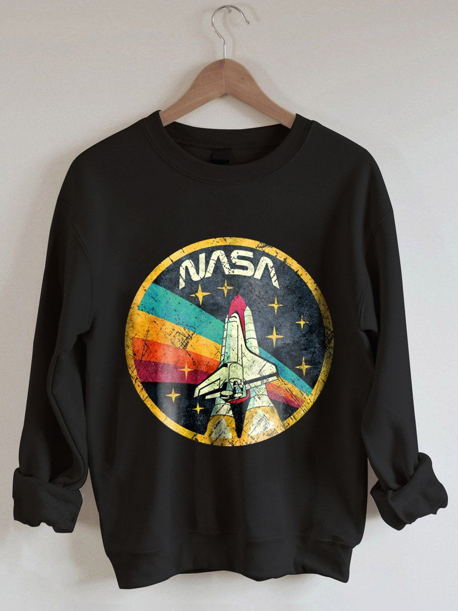 Women's USA Space Agency Nasa Graphic Sweatshirt - Outlets Forever