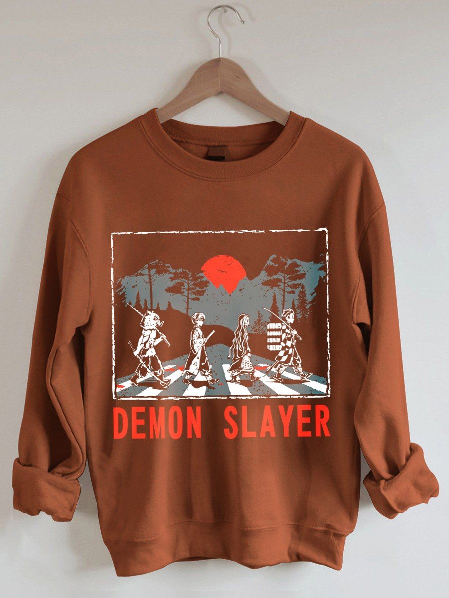 Women's Demon Slayer Graphic Sweatshirt - Outlets Forever