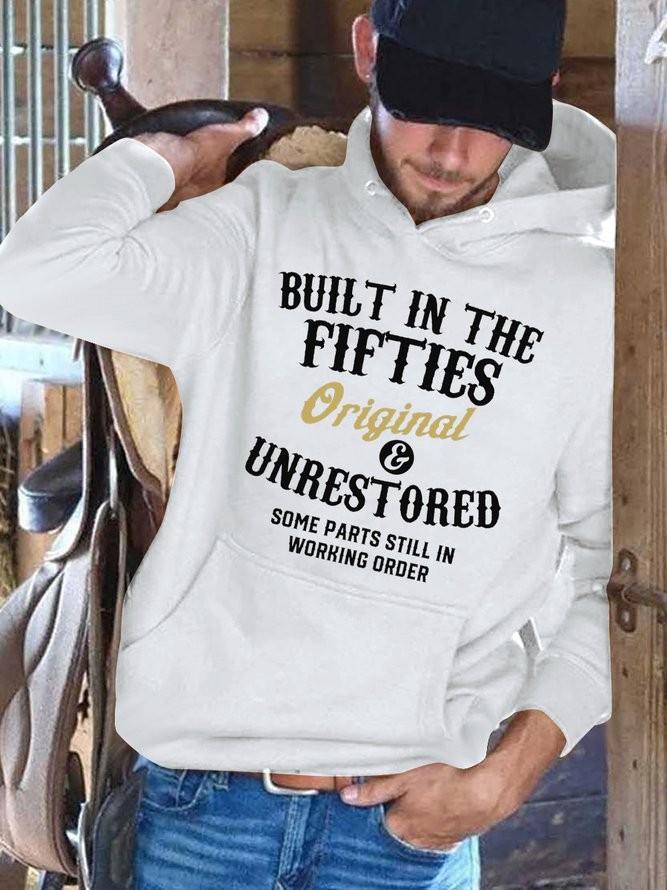 Men's Built In The Fifties Printed Hooded Sweatshirt - Outlets Forever