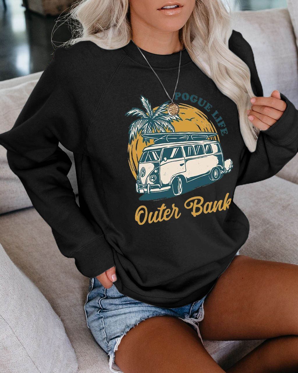 Women Outer Banks Pogue Life Sweatshirt - Outlets Forever