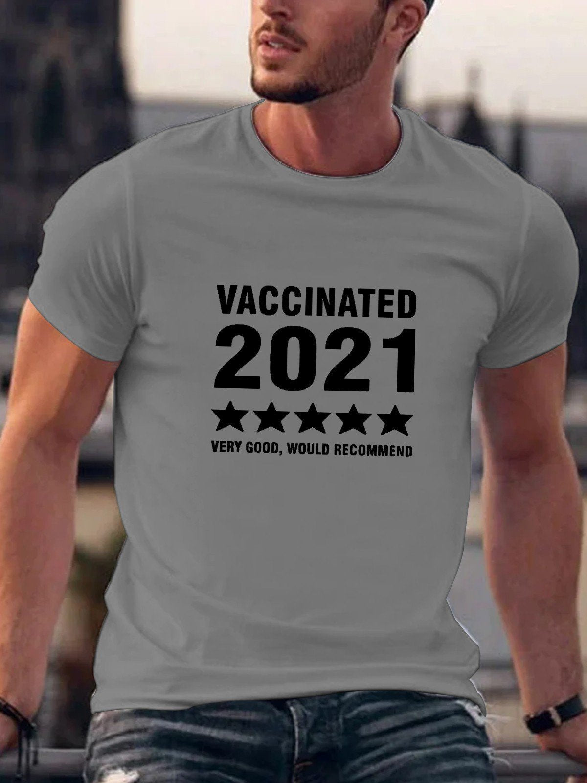 Vaccinated 2021 Men's T-shirt - Outlets Forever