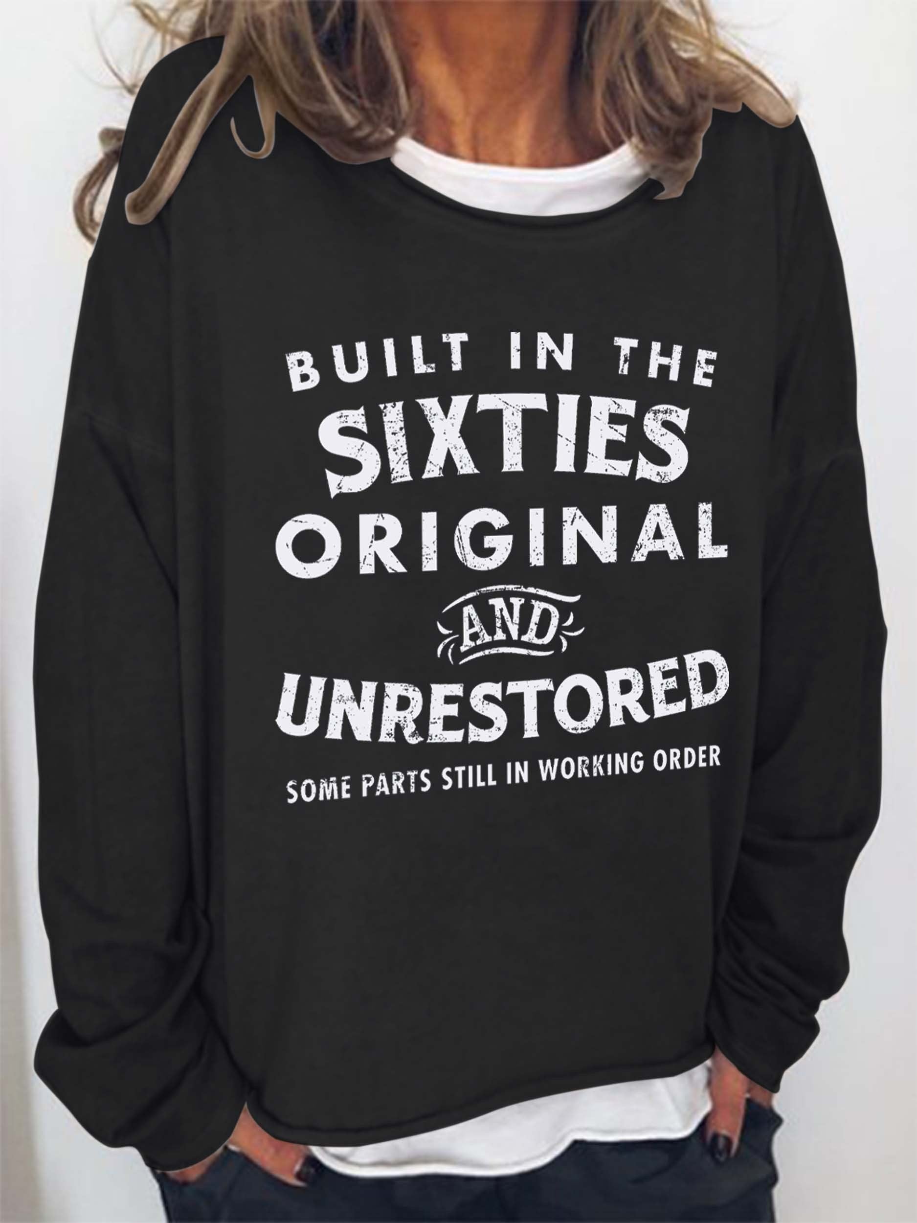 Women Built In The Sixties Long Sleeve Top - Outlets Forever