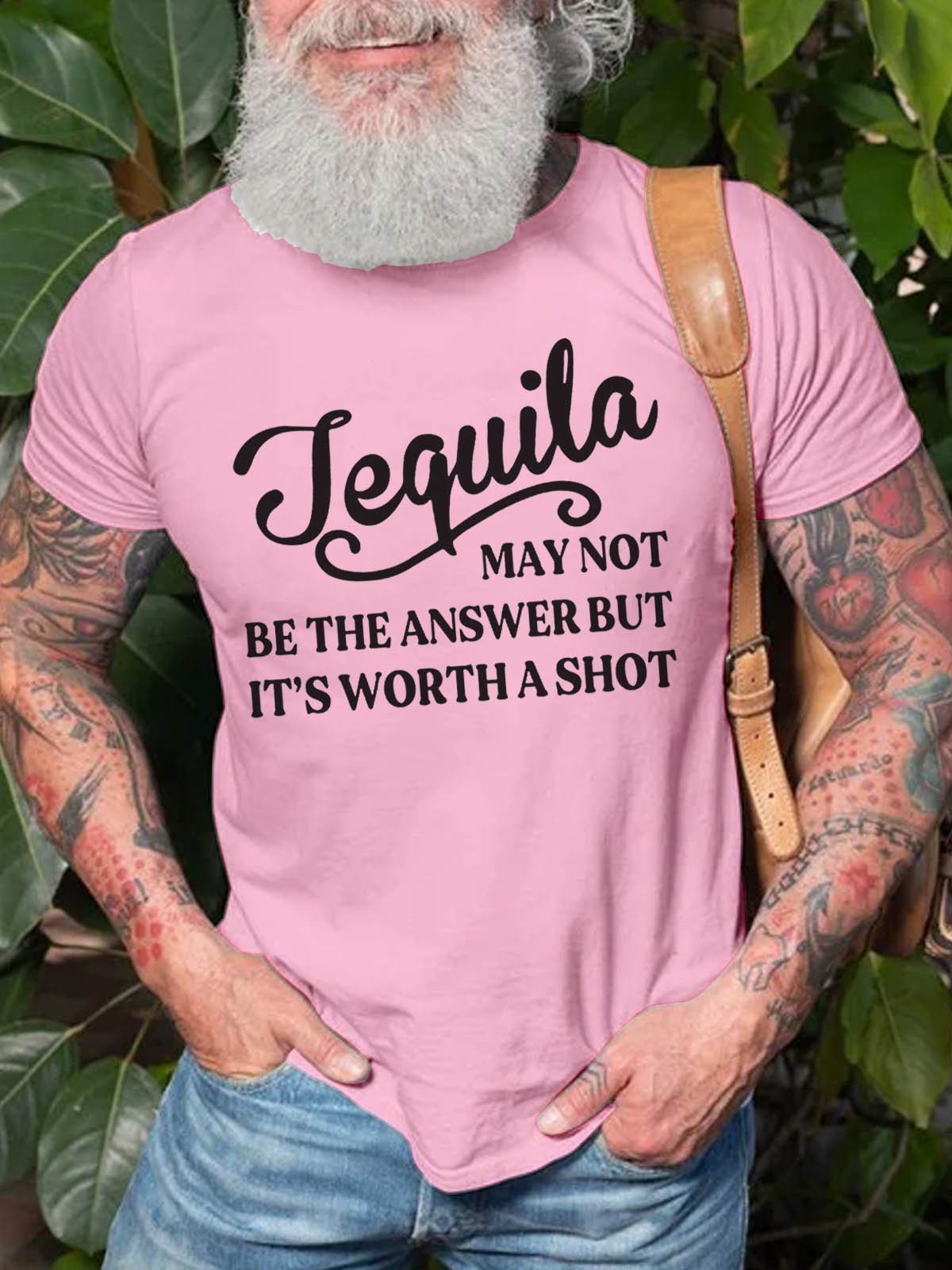 Men's Tequila May Not Be The Answer But It's Worth A Shot T-Shirt - Outlets Forever