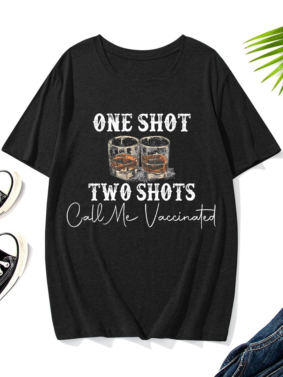 Men's I've Had My Two Shots Round Neck T-Shirt - Outlets Forever