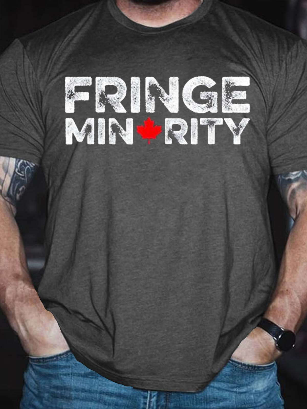 Men's Fringe Minority Canada Truck Canadian Truckers Meme Freedom T-Shirt - Outlets Forever