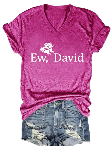 Women's Rose Apothecary  Ew DavidV-Neck T-Shirt
