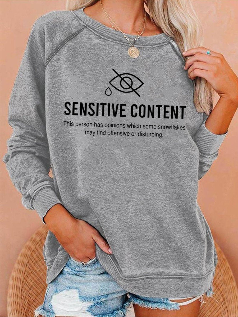 Women Sensitive Content Sweatshirt - Outlets Forever