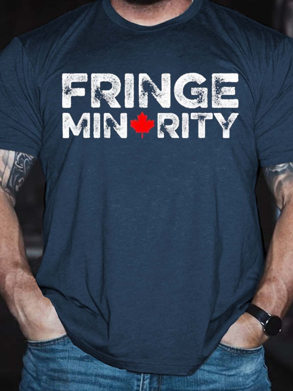 Men's Fringe Minority Canada Truck Canadian Truckers Meme Freedom T-Shirt - Outlets Forever