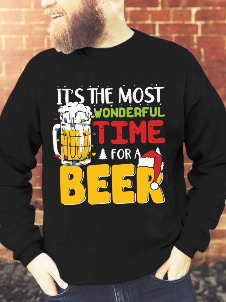 Men's It's The Most Wonderful Time For A Beer Sweatshirt - Outlets Forever