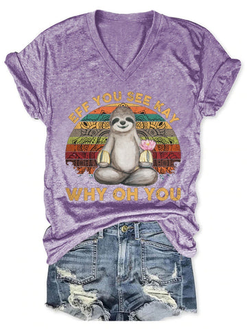 Women's Eff You See Kay Why Oh You V-Neck T-Shirt - Outlets Forever