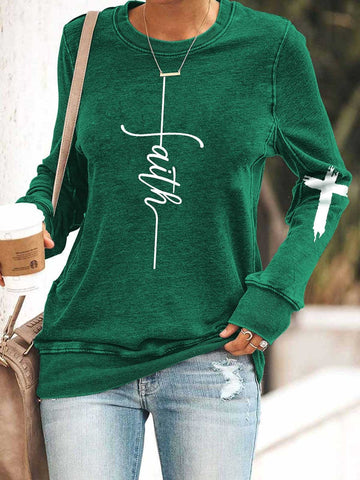 Women Faith Long Sleeve Top