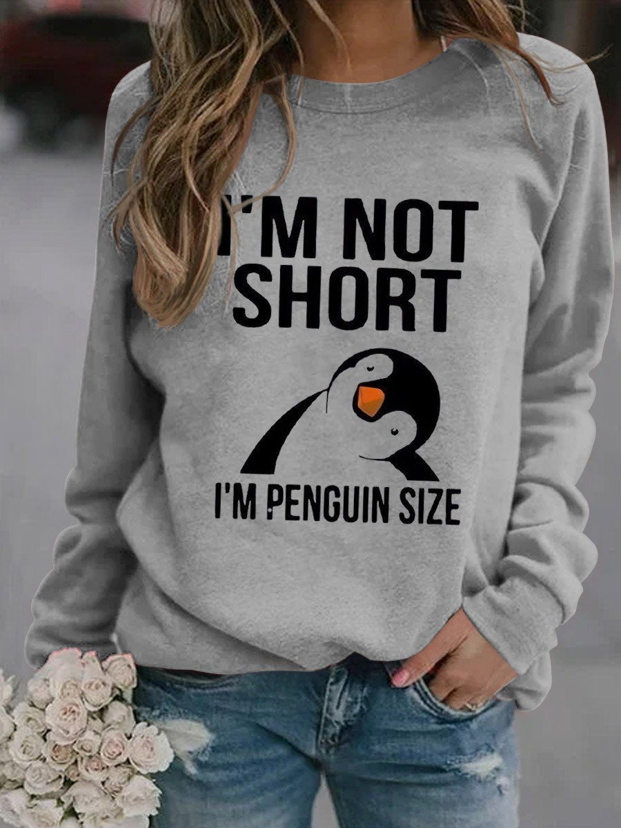 Women's Funny Penguin Long sleeve sweatshirt - Outlets Forever