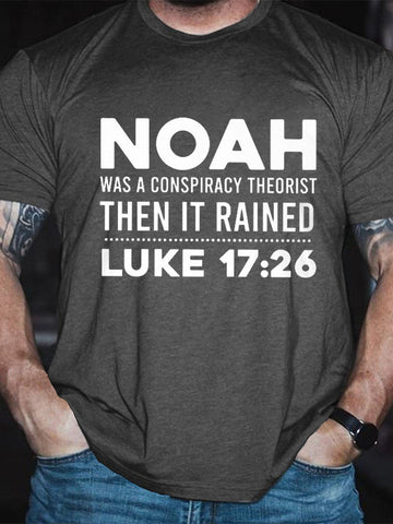 Men's Noah Was A Conspiracy Theorist Classic T-shirt - Outlets Forever