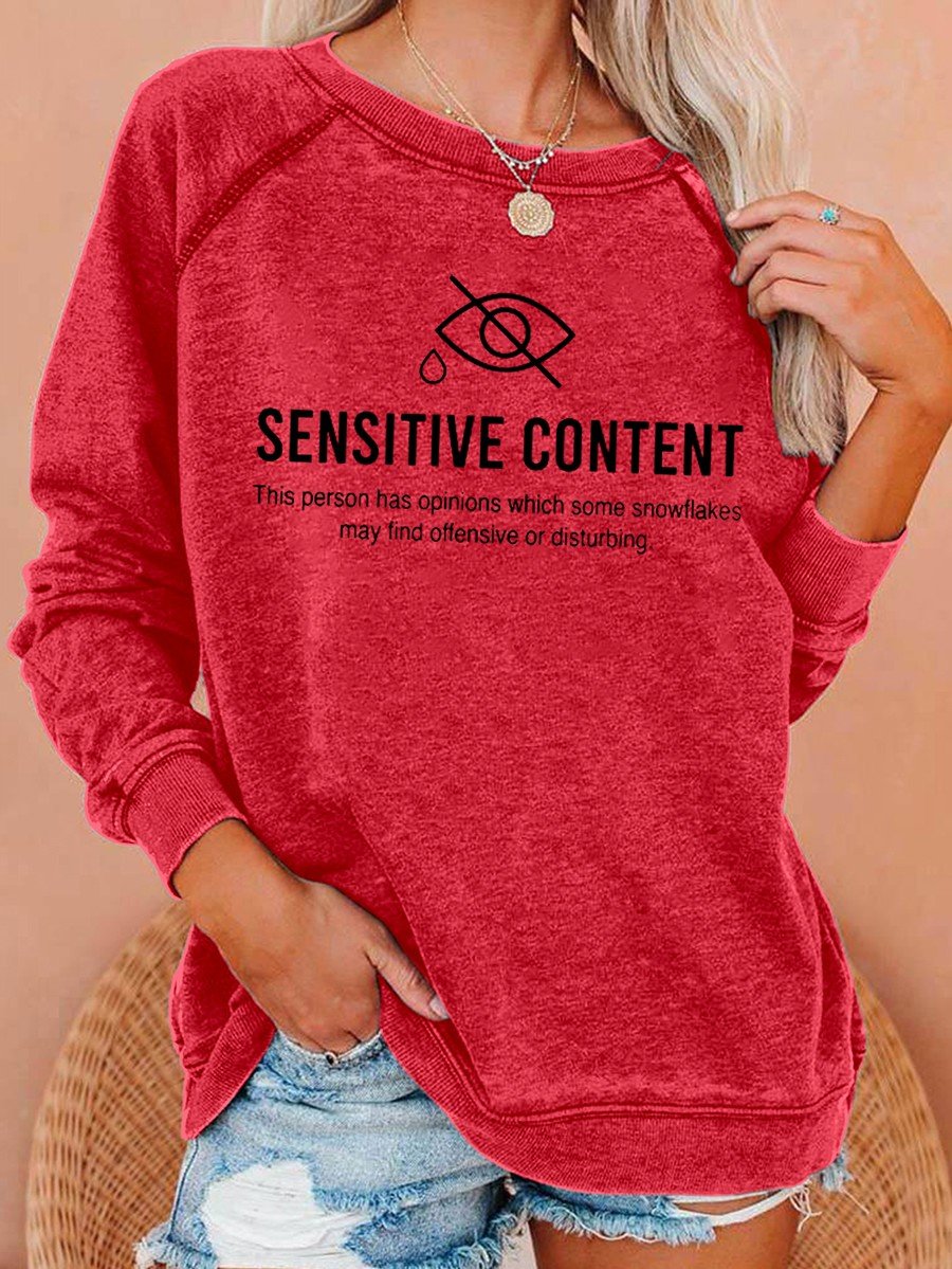 Women Sensitive Content Sweatshirt - Outlets Forever