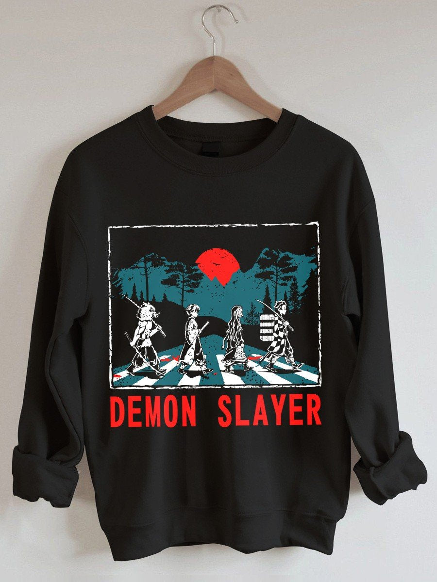 Women's Demon Slayer Graphic Sweatshirt - Outlets Forever