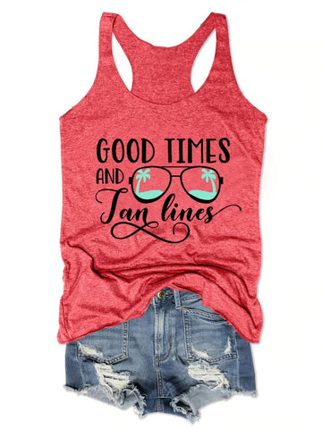 Good Times And Tan Lines Tank - Dark Grey
