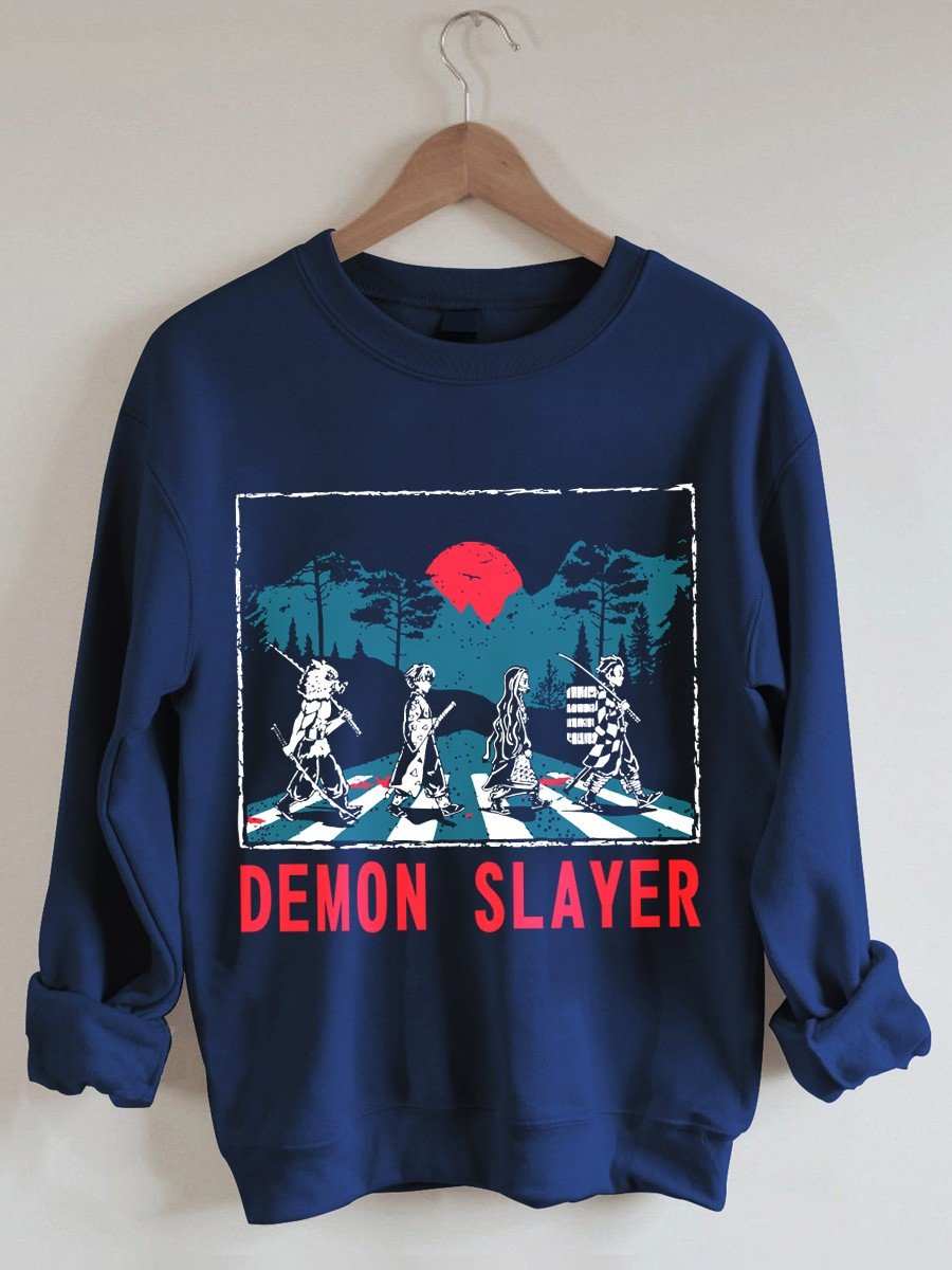 Women's Demon Slayer Graphic Sweatshirt - Outlets Forever