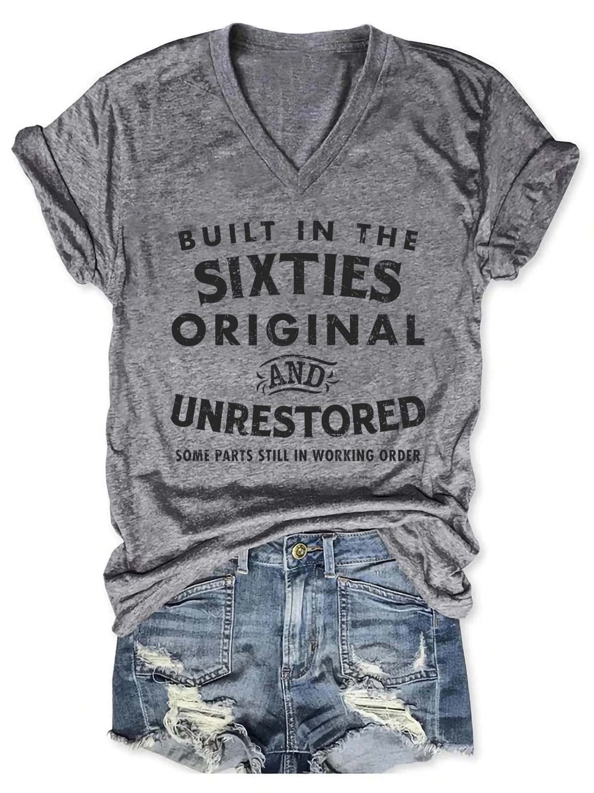 Women's Built In The Sixties V-Neck T-Shirt - Outlets Forever