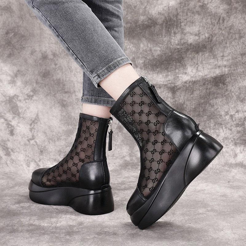 Martin boots women's thin mesh shoes - CADEAUME