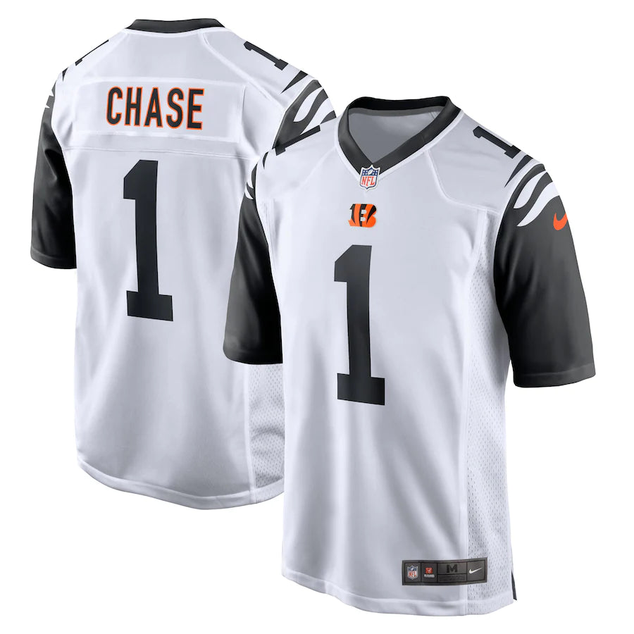Men’s Cincinnati Bengals Ja’Marr Chase Nike White Alternate - CADEAUME