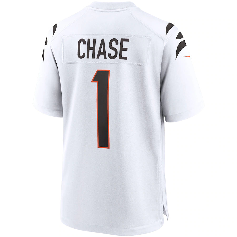 Men’s Cincinnati Bengals Ja’Marr Chase White Game Jersey - CADEAUME
