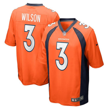 Men’s Denver Broncos Russell Wilson Nike Orange Game Jersey - CADEAUME